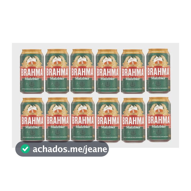 Cerveja Brahma Malzbier 350ml Com 12 Unidades