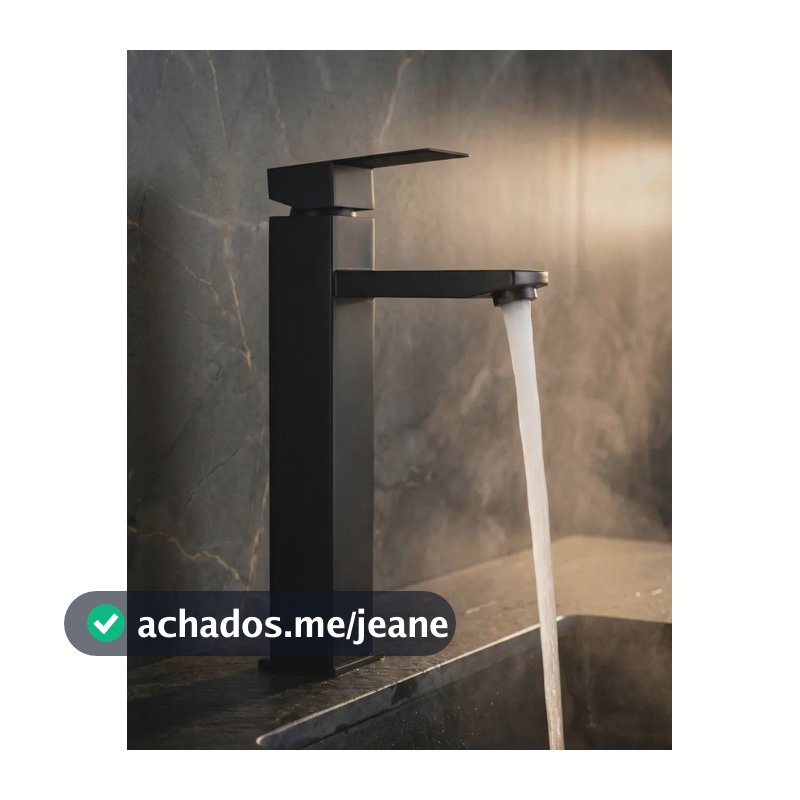 Torneira Para Banheiro De Bancada Agua Quente E Fria Aço Inox Preta Acabamento Fosco Para Pia Lavatorio Lavabo De Bica Alta Design Moderno Elegante Simples Resistente Facil De Instalar Uso Diario