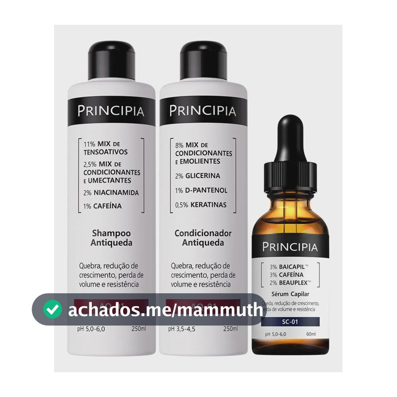 Principia Kit Antiqueda Trio Shampoo + Condicionar + Sc-01