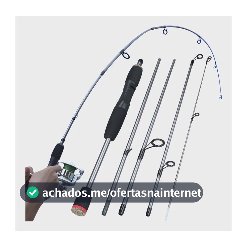 Vara Para Molinete Carbono 5 Partes 1,7m 4-10lb Sougayilang Vara Cor Preto