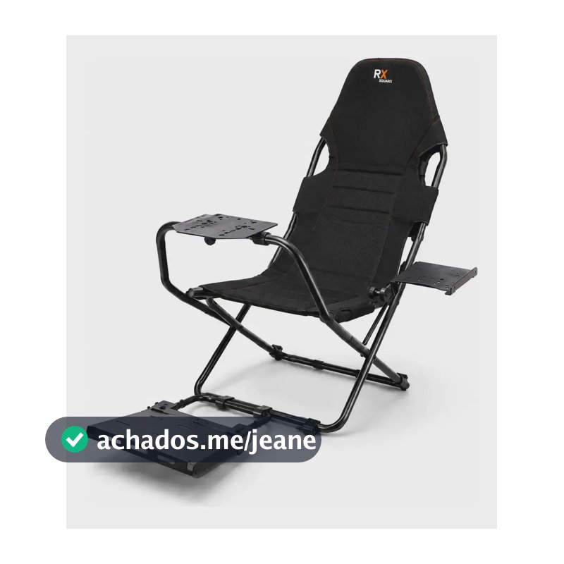 Suporte Simulador Gamer Cockpit Cadeira Dobrável Compacto Preto