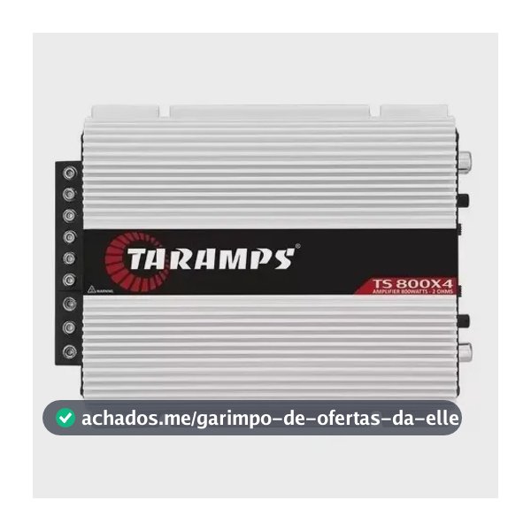 Modulo Taramps Ts 800 Rms Ts800x4 2 Ohms Amplificador 800w Entrada Rca E Fio T800 4 Canais Som Automotivo