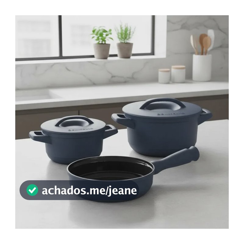 Conjunto de Panelas Cerâmica Duo+ 3 peças Ceraflame - Indigo