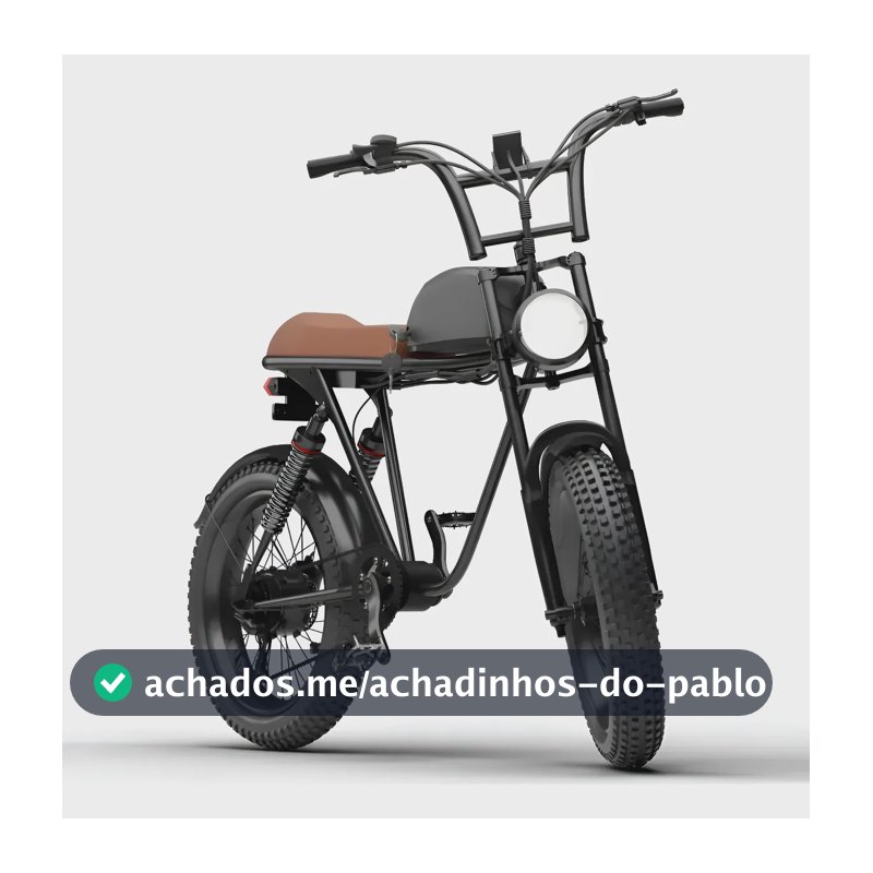 Bicicleta Bike Eletrica 750w 60km Autopropelido 40km/h Preto