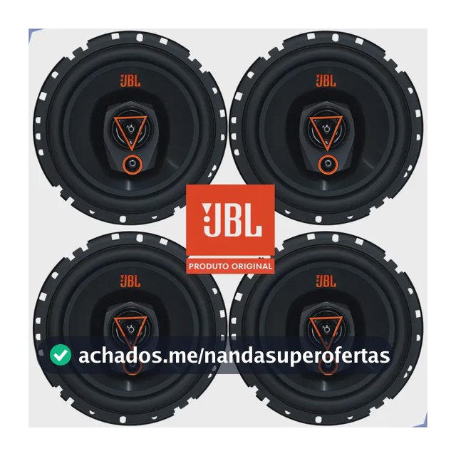 Tipo de alto-falante triaxial JBL 6TRMS80 para carro/caminhonete cor preto 6" X 2.5" X 6 " x 4 unidades
