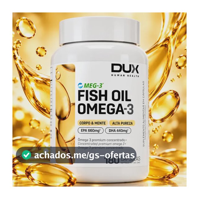 Fish Oil Ômega 3 Pote 180 Cápsulas Dux Nutrition Original
