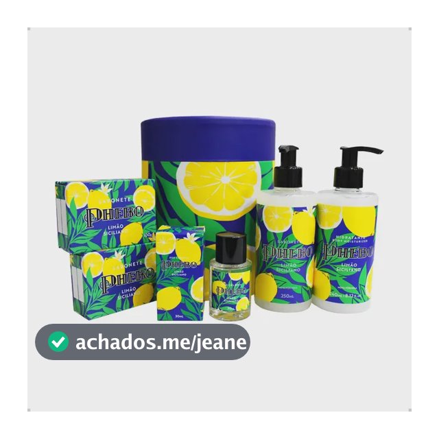 Kit Phebo Limão Siciliano 5 Peças Hidratante E Limpeza