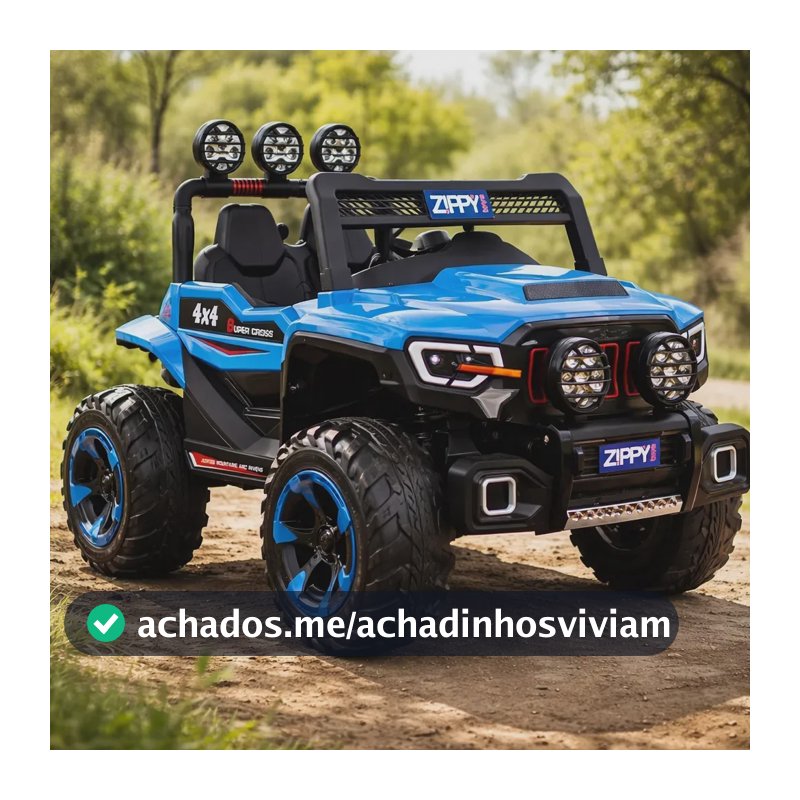 Carro Elétrico Quadriciclo Jipe 4x4 Cross Infantil Para 2 Crianças 110/220V