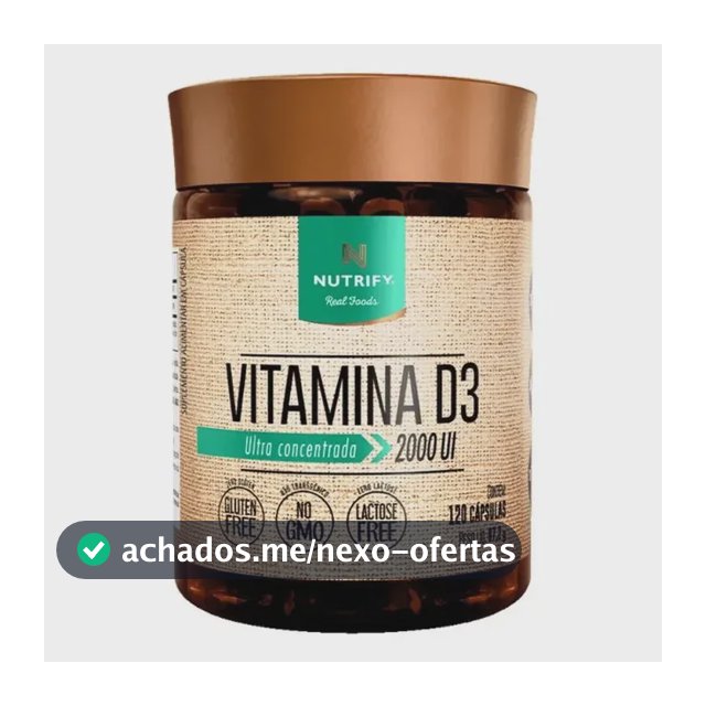 Vitamina D3 Nutrify em cápsula Sem sabor de 120 un