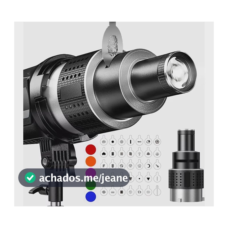 Holofote Óptico Vedo Lente Projeção Bowens Fotografia 35 Efeitos 5 Filtros
