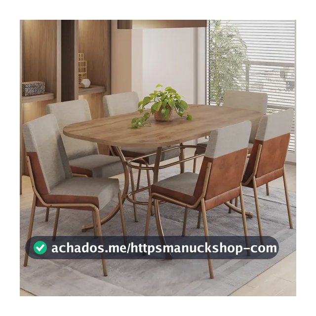 Conjunto Sala De Jantar 6 Cadeiras Manila Carraro Rose