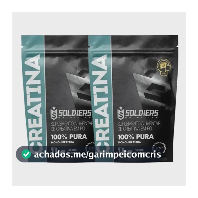 Creatina Soldiers Nutrition em pó Sem sabor x 1kg 2 un