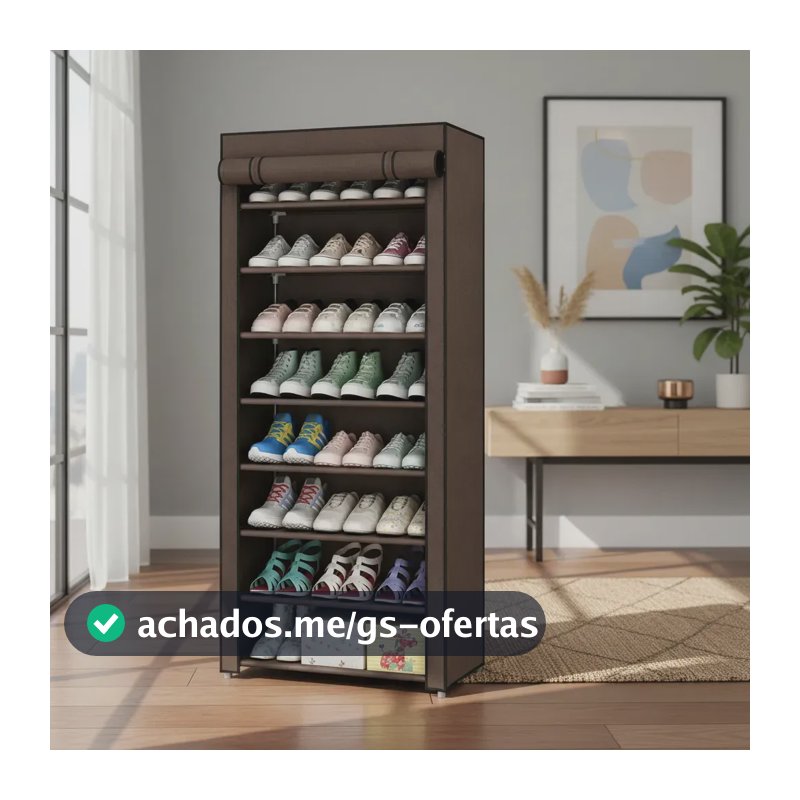 Sapateira Organizador De Sapatos Com 9 Prateleiras Tnt Marrom