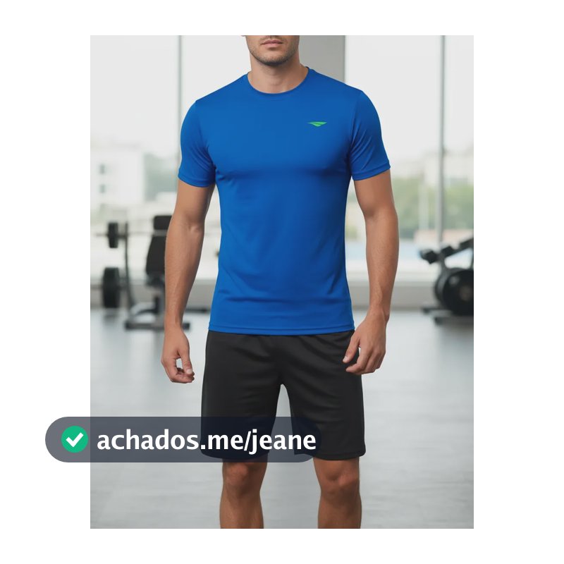 Camiseta Masculina Penalty X603 Original Treino Academia Azul Liso M