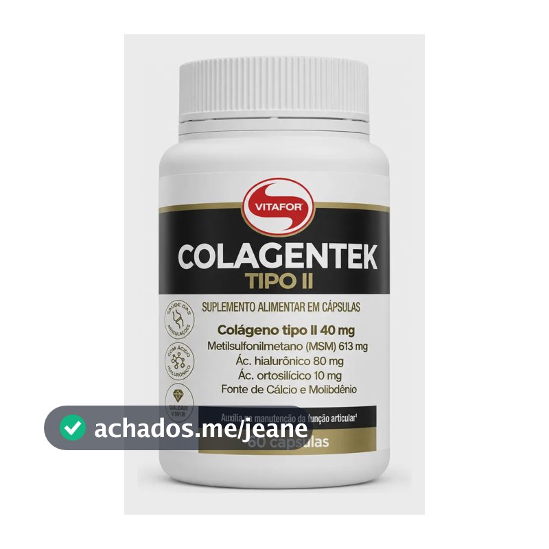 Suplemento Colagentek Il Com 60 Cápsulas Vitafor Sem Sabor