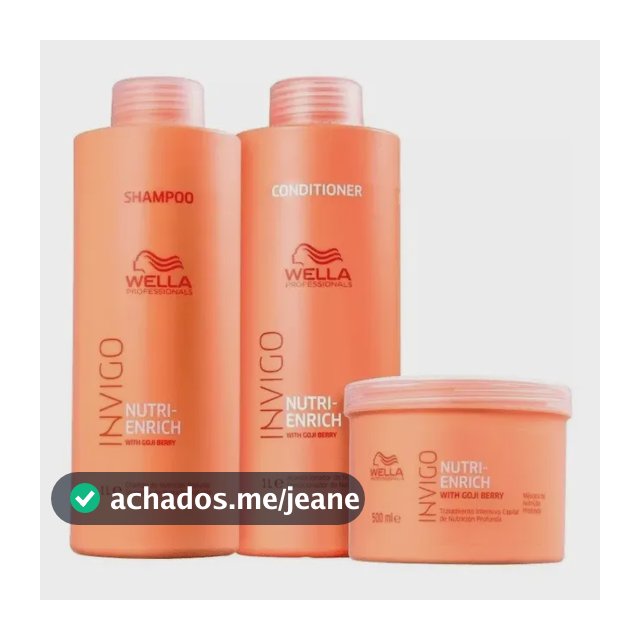 Wella Invigo Nutri Enrich Shampoo + Cond 1000ml + Másc 500m