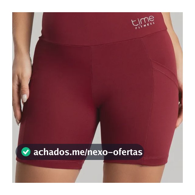 Bermuda Feminina Fitness Suplex Poliamida Com Bolso Corrida