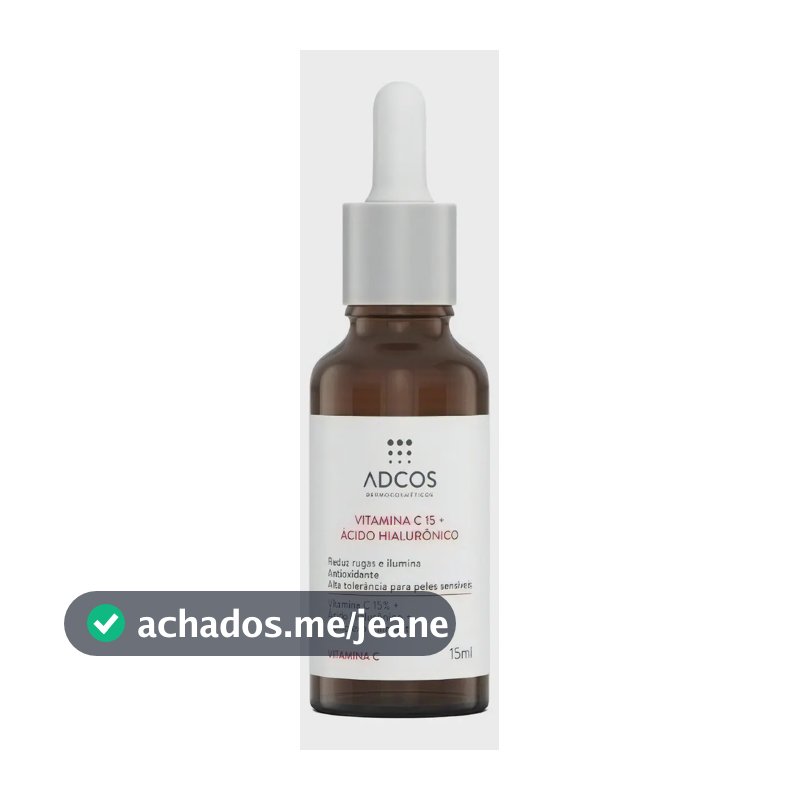 Vitamina C 15 + Ácido Hialurônico 15ml Adcos Tipo de pele Todas Sérum Anti-idade
