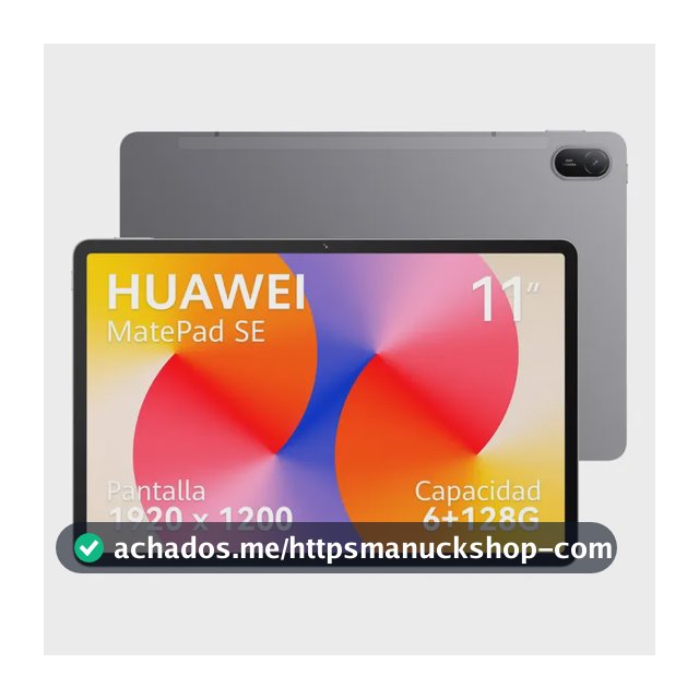 Tablet HUAWEI MatePad SE 11 Wifi 6+128GB Tela HUAWEI FullView de 11" para Conforto Visual, Superbateria de 7700 mAh 225W Câmera Traseira 8 MP, Câmera Frontal 5 MP Cinza Nebula