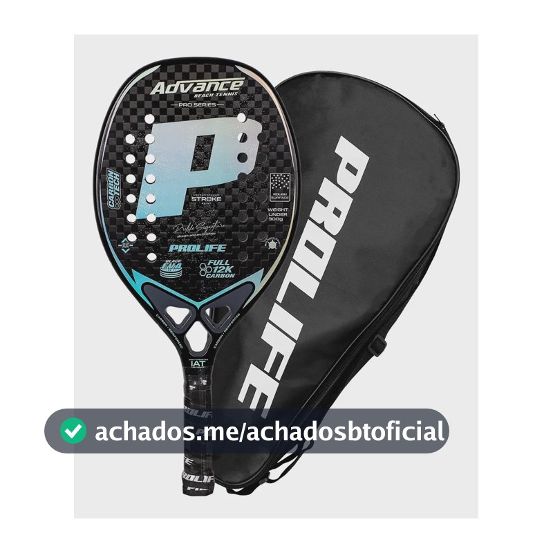 Raquete Beach Tennis Prolife Full Carbono 12k Profissional