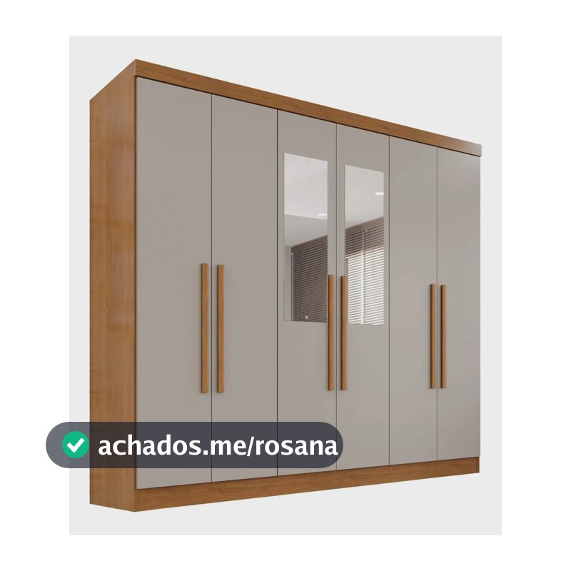 Guarda-roupa Casal Com Espelho 6 Portas 2 Gavetas França