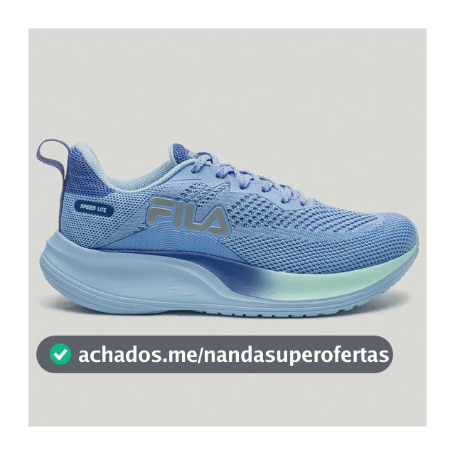 Tênis Fila Speed Lite Feminino Original Corrida Confortável Azul Celeste Logomarca 34