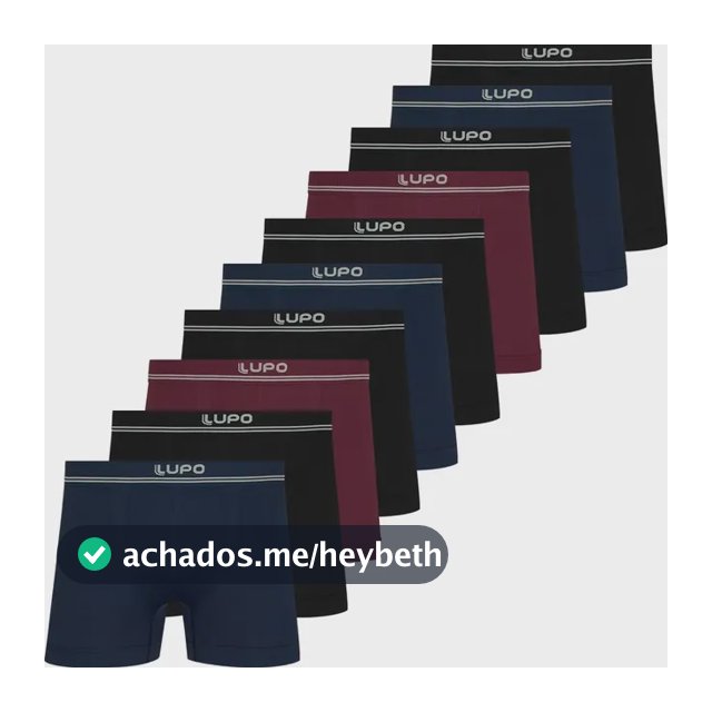 Kit 10 Cuecas Boxer Lupo Poliamida Sem Costura Box Original