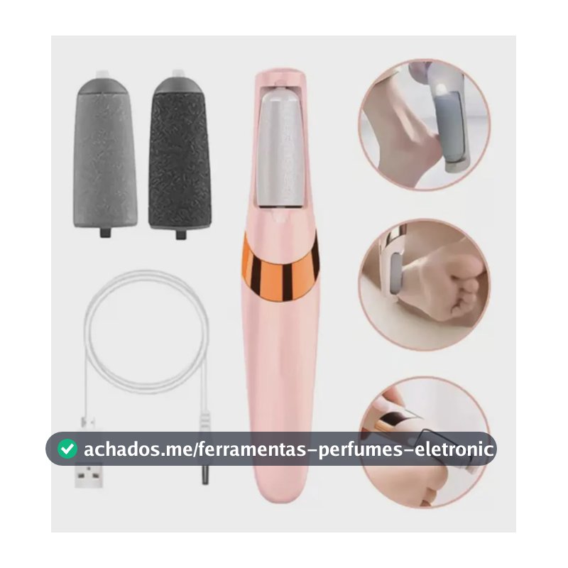 Lixadeira Elétrica Recarregável Electric Pedi Pés Calos Esfoliador