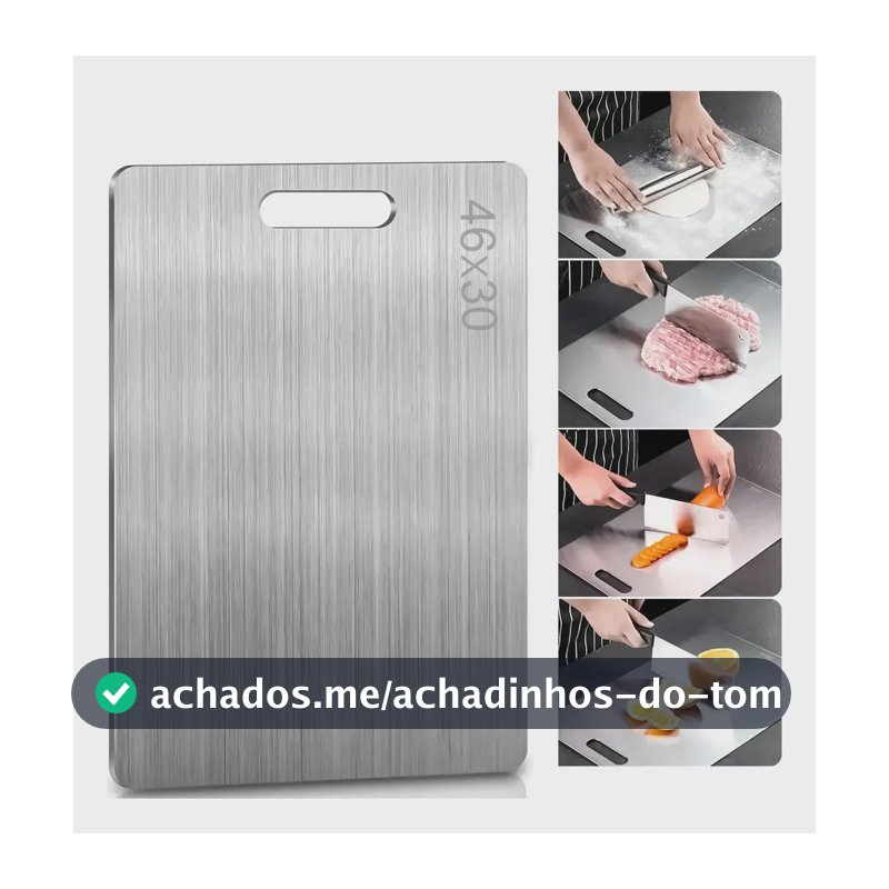 Tábua De Corte Para Cozinha Taboa Carne 46cm Aço Inox 304 Tabua Inoxidavel Para Cozinha Inoxidável