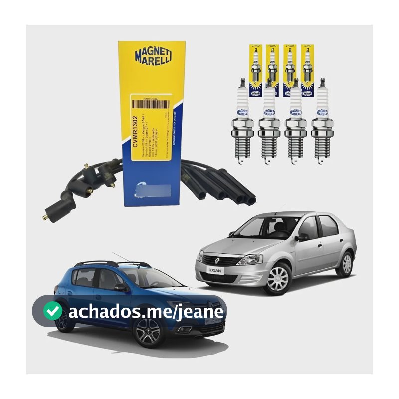 Kit Cabo De Vela E Vela Ignição Symbol Logan Sandero 1.6 8v