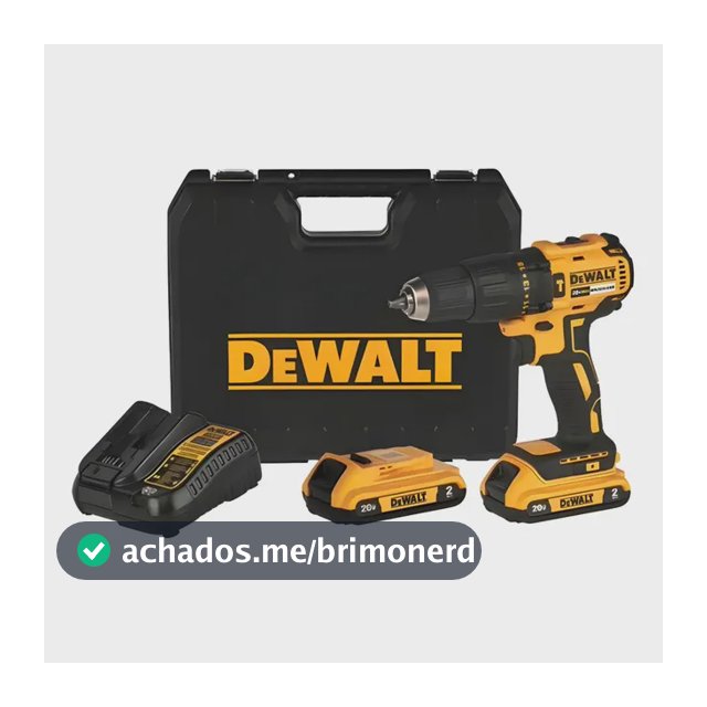 Parafusadeira E Furadeira De Impacto 13mm 20v Dewalt Dcd7781d2 Com 2 Baterias, Carregador E Maleta Amarelo bivolt
