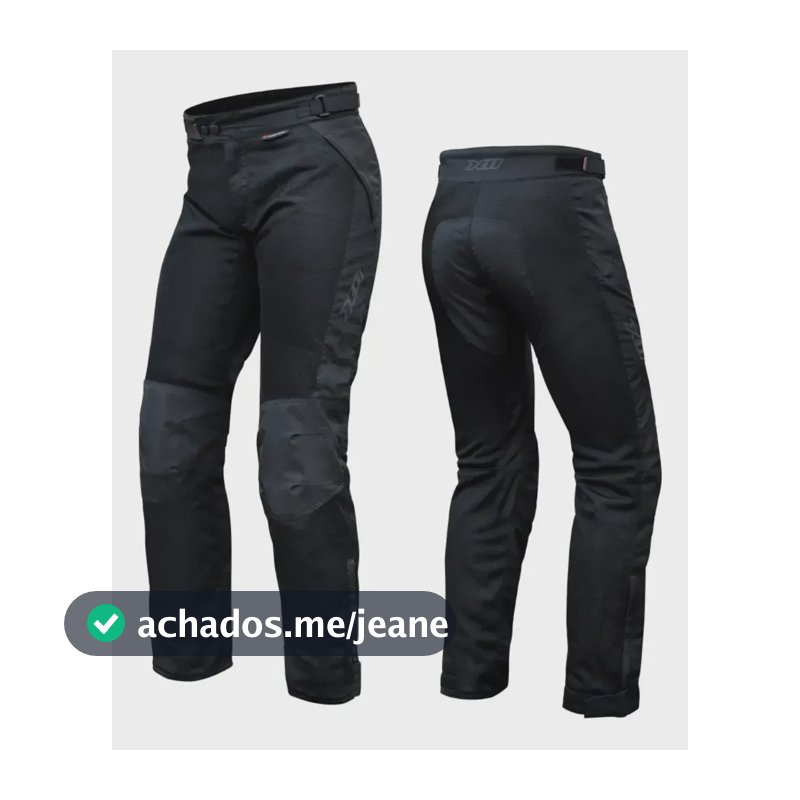 Calça X11 Super Air Masculina Moto Verão Ventilada Proteção Preto M