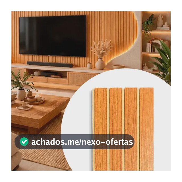 Kit 30 Placas 3d Decorativa Ripada Mdf Autocolante Cabeceira Freijo
