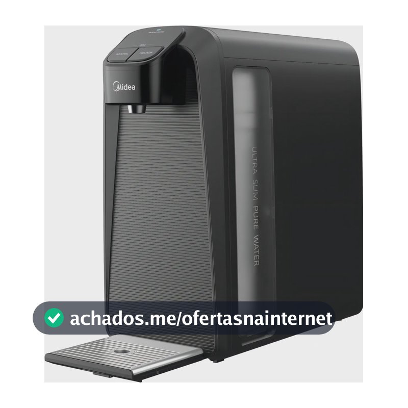 Purificador Midea SlimPure Bivolt Cinza Filtro 2 Estágios