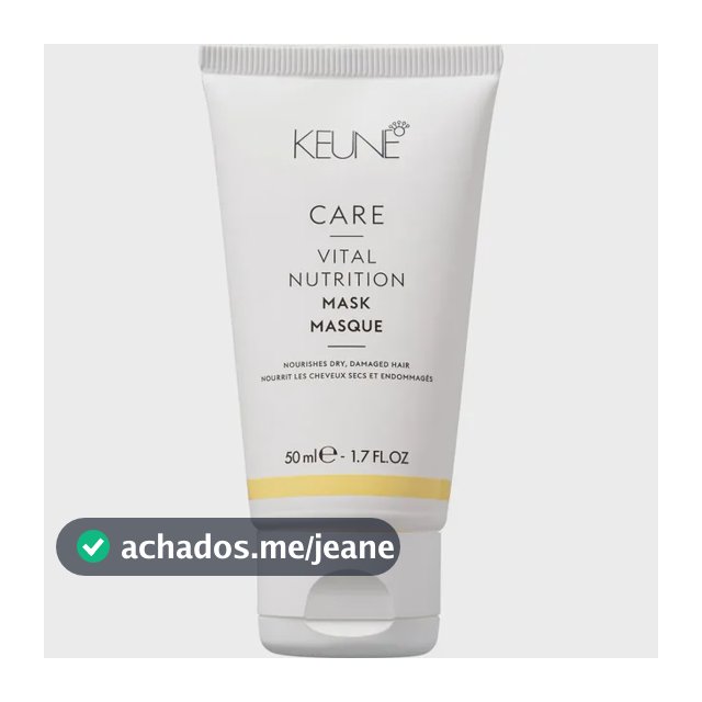 Máscara Keune Care Vital Nutrition 50ml Nutrição e Reparação para Cabelos Secos e Danificados