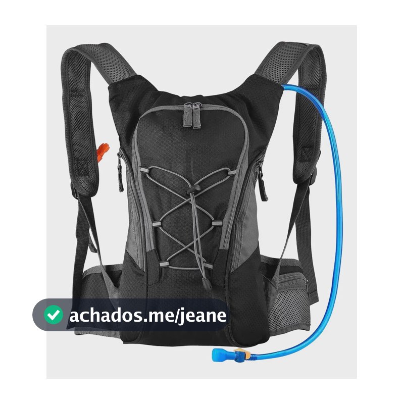 Mochila Hidratação Ciclismo Térmica Bolsa Agua C/refil 2lts Preto Liso