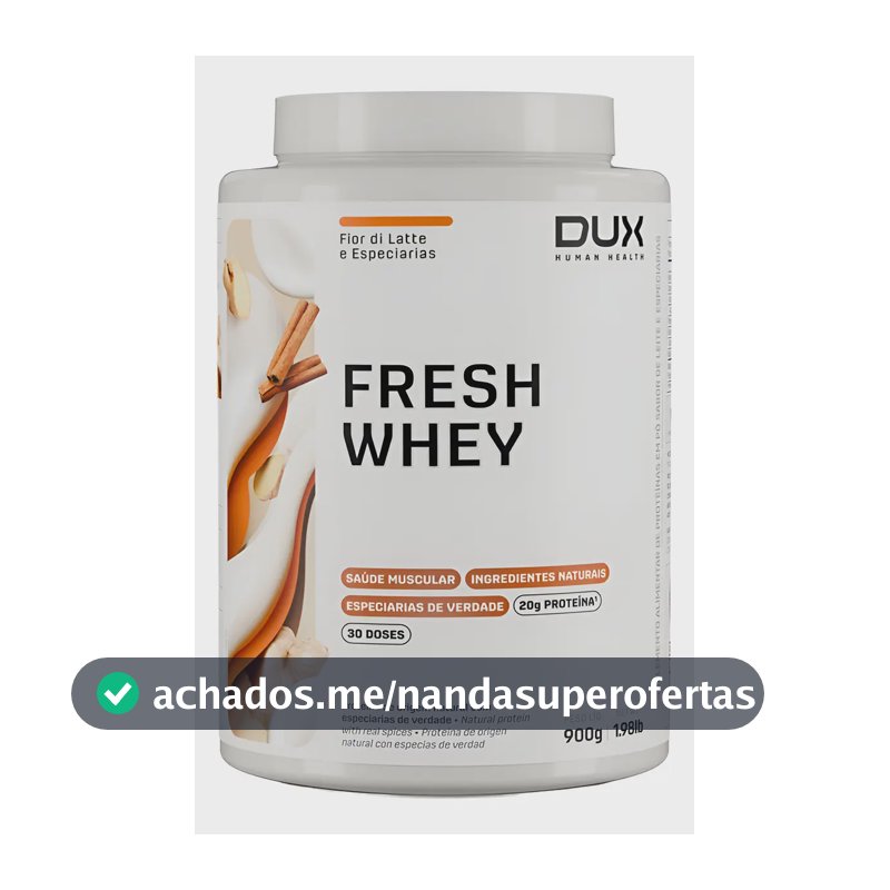 Proteina Freshwhey Fior Di Latte E Especiarias Em Pote De 900g