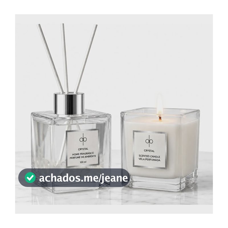 Kit - Aromatizador & Vela Crystal (chá Branco) Di Piettro