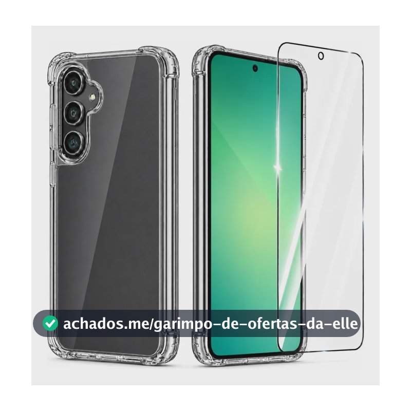 Capa Capinha Anti Shock Para Samsung + Película Cerâmica 3d Transparente E Película A17
