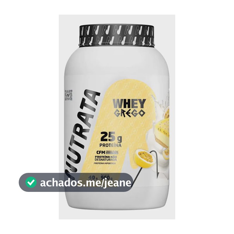 Whey Grego 3W Pote 900g Mousse de Maracujá Nutrata