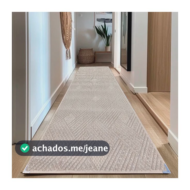 Tapete Passadeira 1.80 X 0.66 Sala Quarto Corredor Cozinha 1.8 M 66 Cm Bege