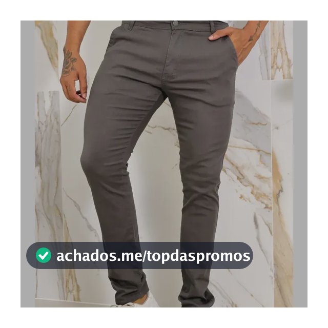 Calça Masculina Sarja Premium Esporte Fino Bolso Faca Lycra