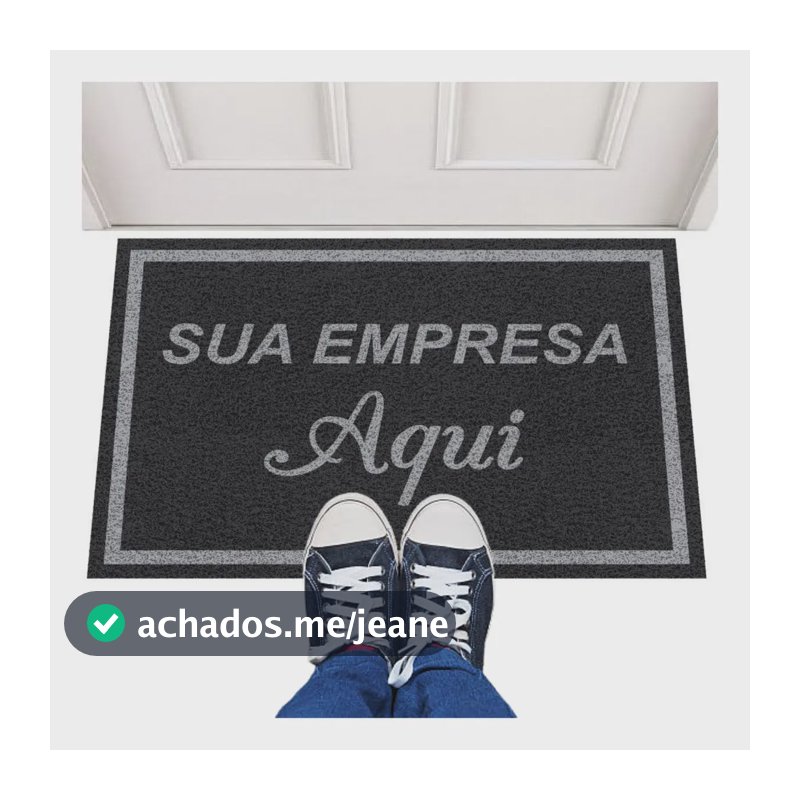 Tapete Capacho Personalizado de Vinil 60x40 cm para Empresa
