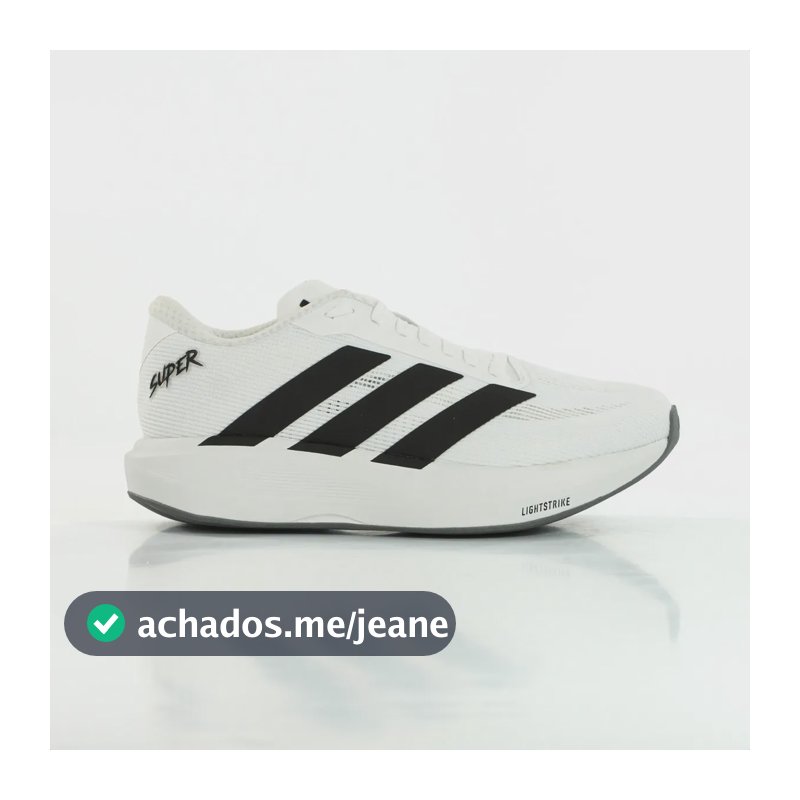 Tênis adidas Super Corrida Esportivo Treino Leve Eva Branco E Preto 38 Br