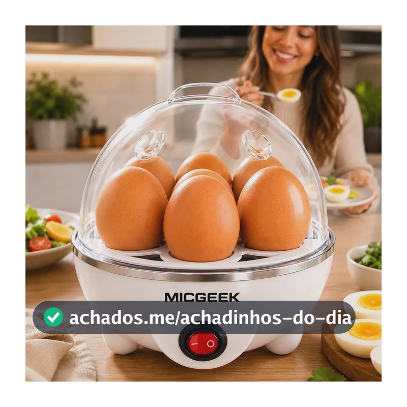 Cozedor De Ovos Automático Panela A Vapor Elétrica Legumes Elétrica Portátil Prático Rápido 7 Ovos Em 5min Micgeek