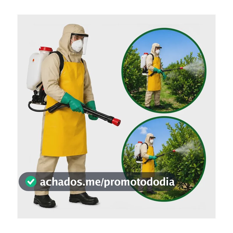 Conjunto Roupa De Aplicar Veneno Pulverização Epi C/ Viseira Bege Gg