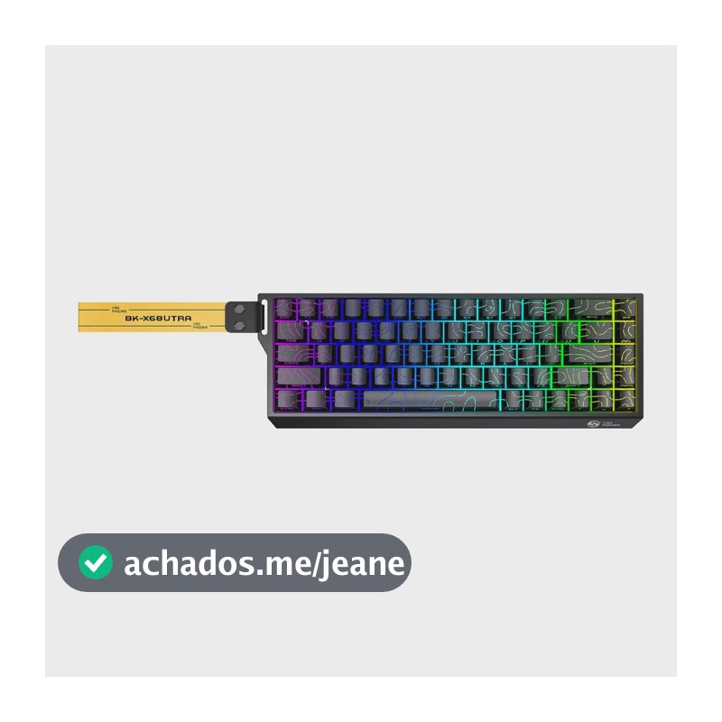 Teclado Sem Fio Gamer Magnético Rapid Trigger 0,01mm 8000hz Rgb Fire Phoenix Bk-x68 Preto Black Contour