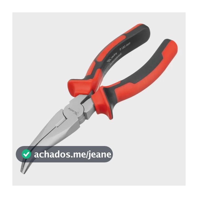 Alicate Bico Meia Cana Curvo Nickel  7pol 180mm 1pc Mtx