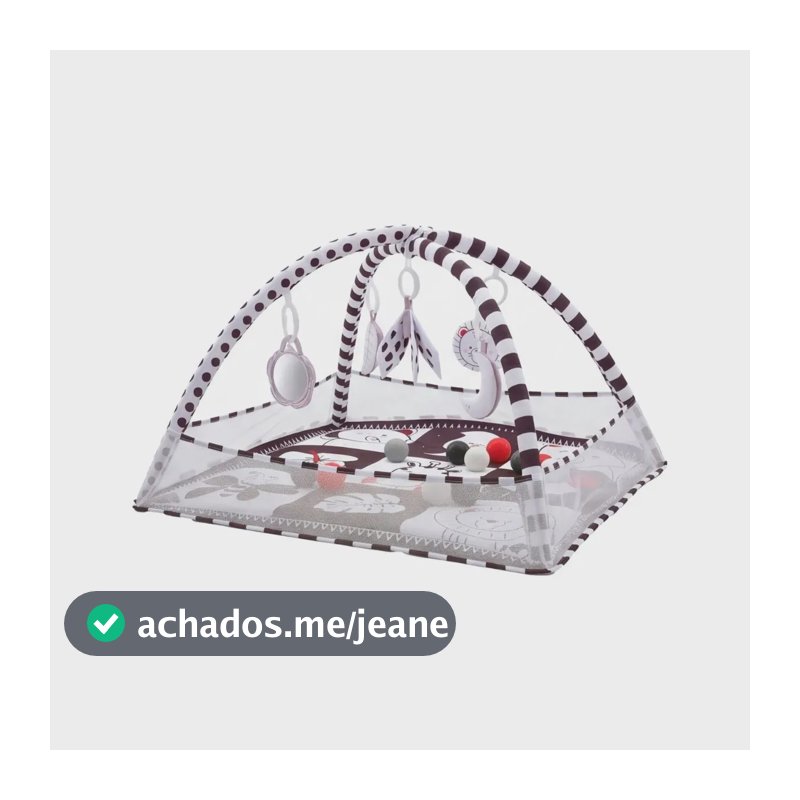Tapete de Atividades Bebê Ginásio Piscina de Bolinhas 3x1 Sensorial Preto Branco Maxi Baby