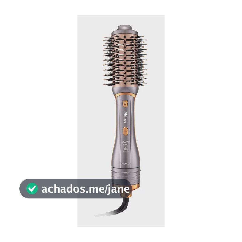 Escova Secadora Philco Pes19sg 3 Acessórios 1300w Cor Prata 127/220v